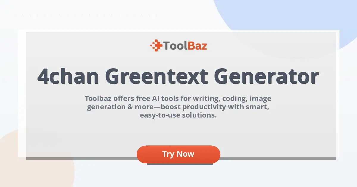 [FREE] 4chan Greentext Generator - (No Login & Unlimited)