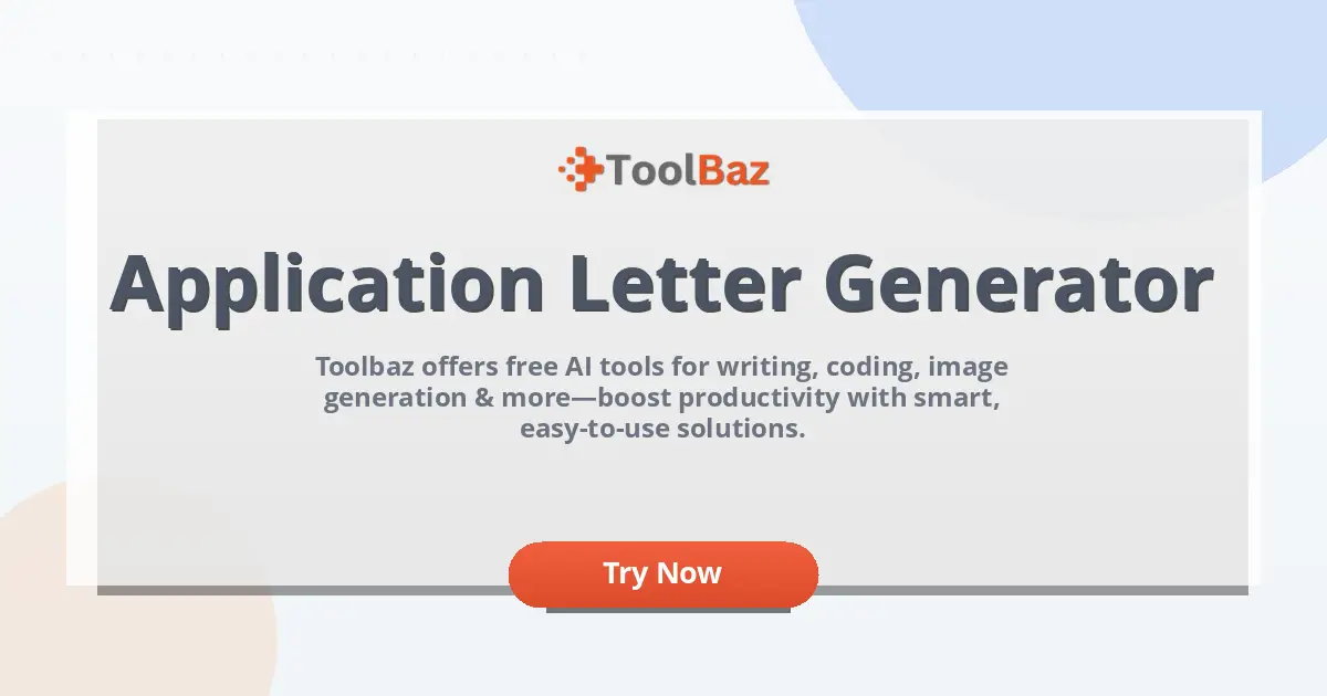 [FREE] Application Letter Generator - (No Login & Unlimited)