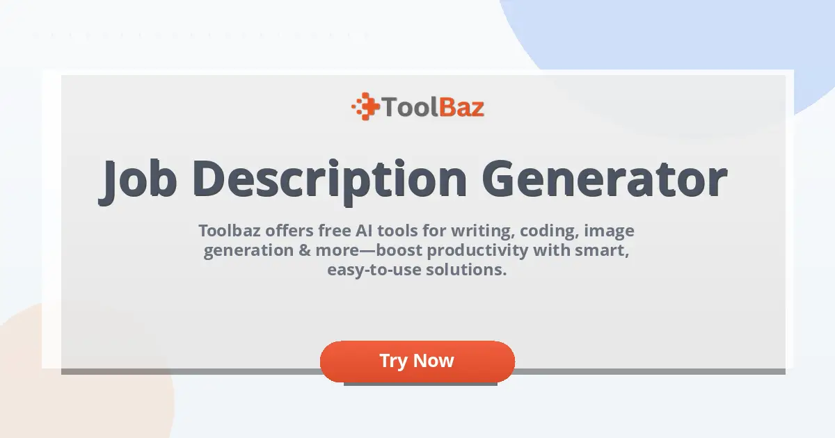 [FREE] Job Description Generator - (No Login & Unlimited)