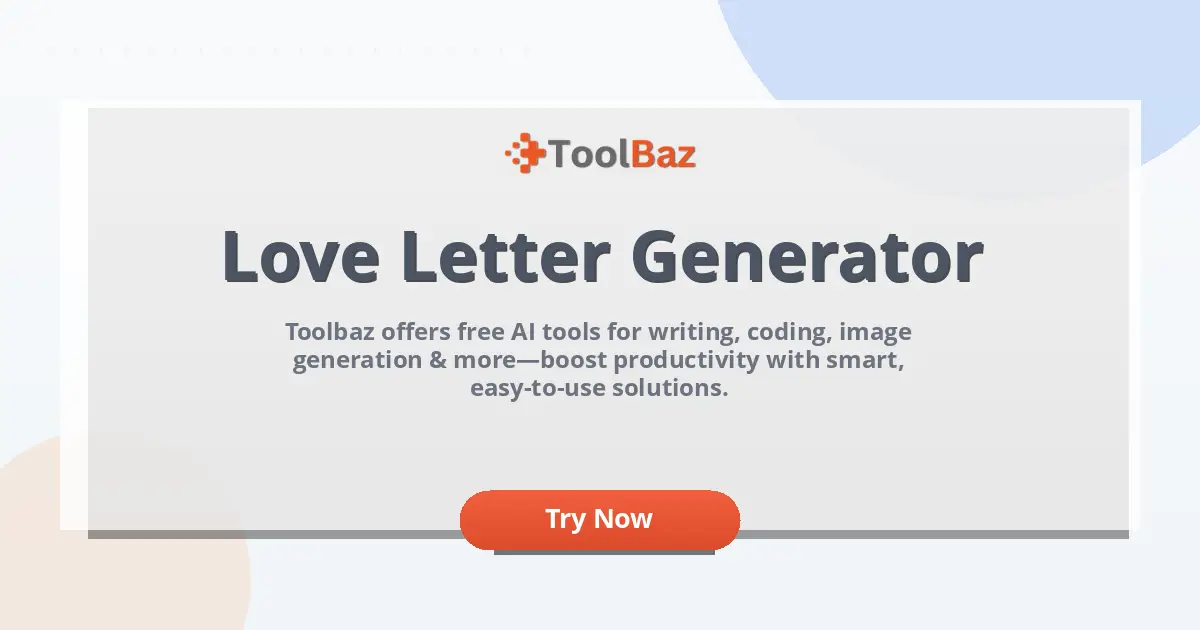Love Letter Generator - ToolBaz Pro